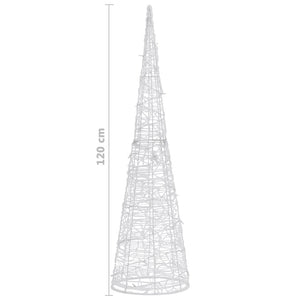 Piramide Decorativa Cono di Luce LED Acrilico Blu 120 cm