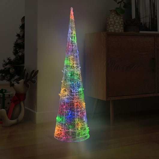 Piramide Decorativa Cono di Luce LED Acrilico Colorato 120 cm 329808