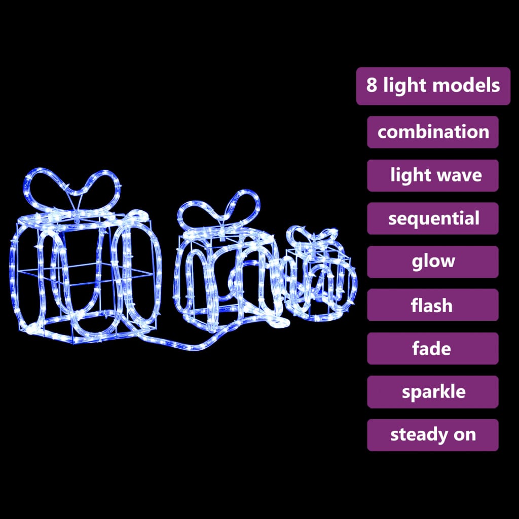 Decorazione Natale Scatole Regalo con 180 LED Interni Esterni