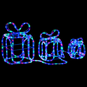 Decorazione Natale Scatole Regalo con 180 LED Interni Esterni cod mxl 35247