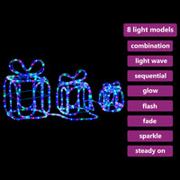 Decorazione Natale Scatole Regalo con 180 LED Interni Esterni cod mxl 35247