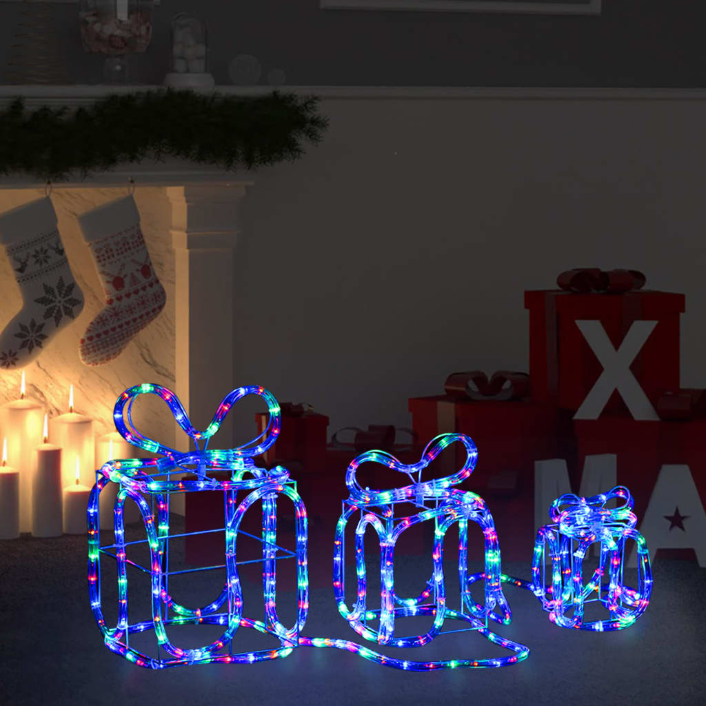 Decorazione Natale Scatole Regalo con 180 LED Interni Esterni cod mxl 35247