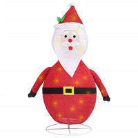 Statua di Babbo Natale a LED in Tessuto Pregiato 60 cm