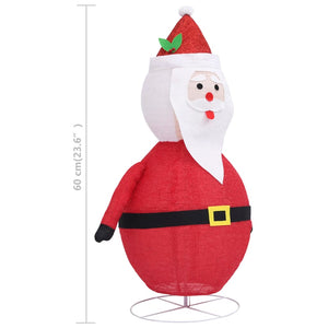 Statua di Babbo Natale a LED in Tessuto Pregiato 60 cm