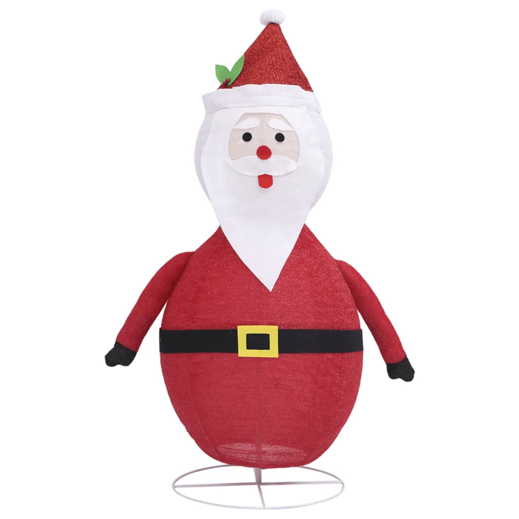 Figura Natalizia Babbo Natale a LED in Tessuto Pregiato 90 cm