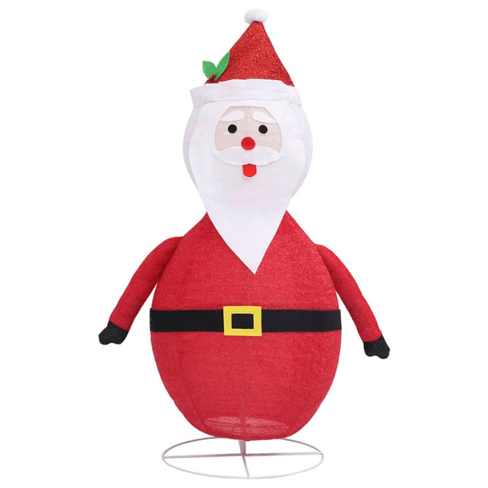 Figura Natalizia Babbo Natale a LED in Tessuto Pregiato 90 cm