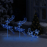 Decorazione di Natale Slitta Renne in Acrilico 260x21x87cm Blu