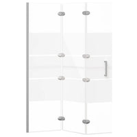 Pannello Doccia Pieghevole in ESG 100x140 cm Bianco 150738