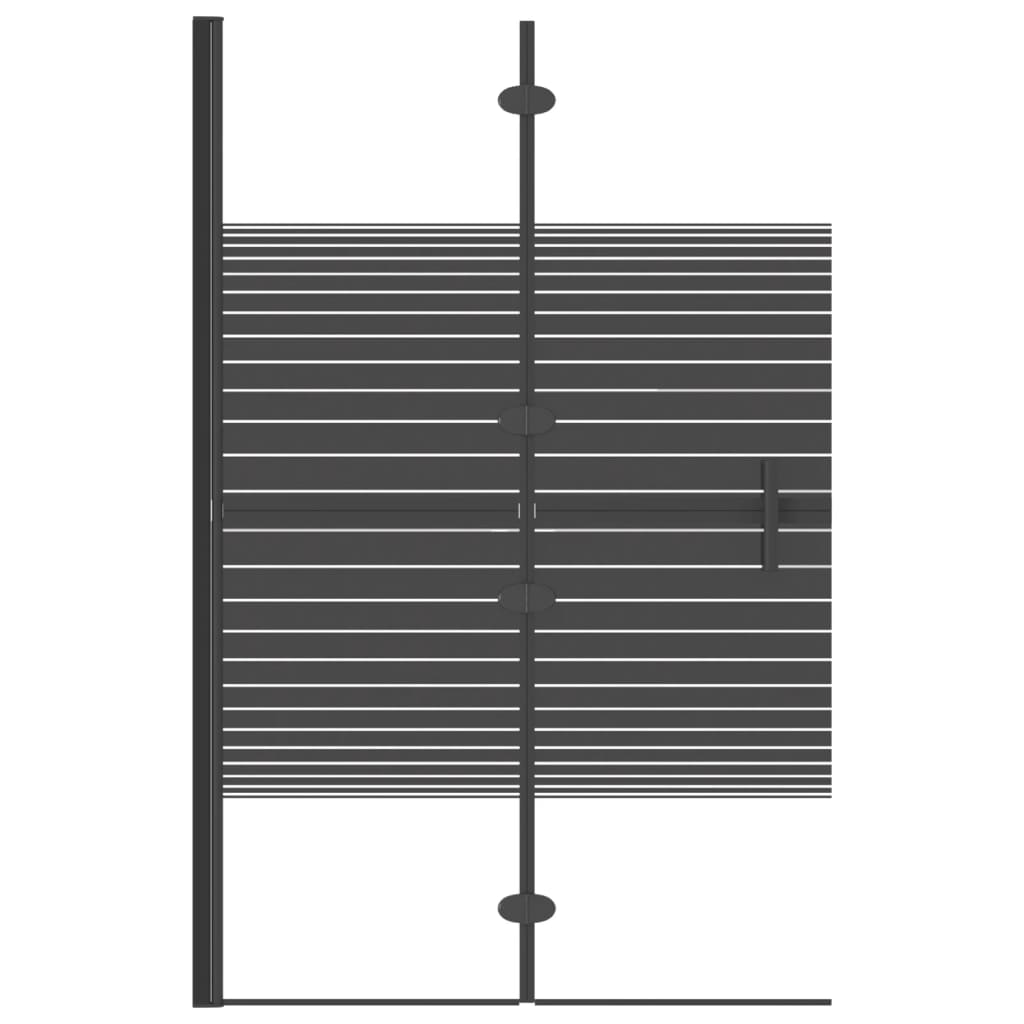 Pannello Doccia Pieghevole in ESG 80x140 cm Nero cod mxl 53398