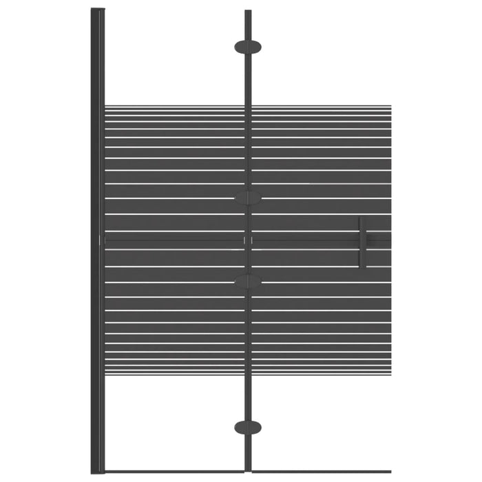 Pannello Doccia Pieghevole in ESG 80x140 cm Nero cod mxl 53398