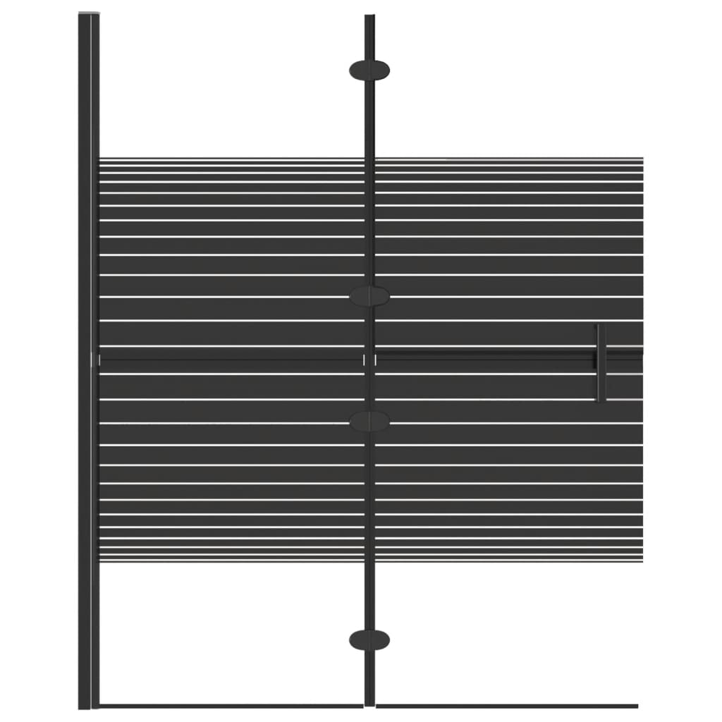 Pannello Doccia Pieghevole in ESG 100x140 cm Nero cod mxl 49511