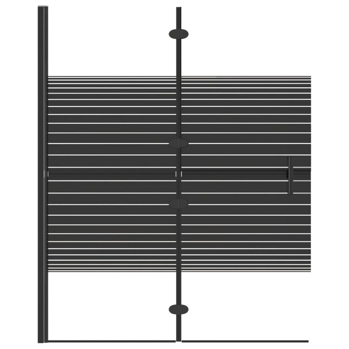 Pannello Doccia Pieghevole in ESG 100x140 cm Nero cod mxl 49511