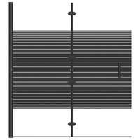 Pannello Doccia Pieghevole in ESG 120x140 cm Nero cod mxl 39408