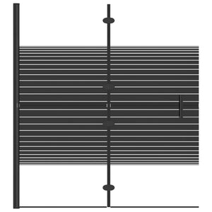 Pannello Doccia Pieghevole in ESG 120x140 cm Nero cod mxl 39408