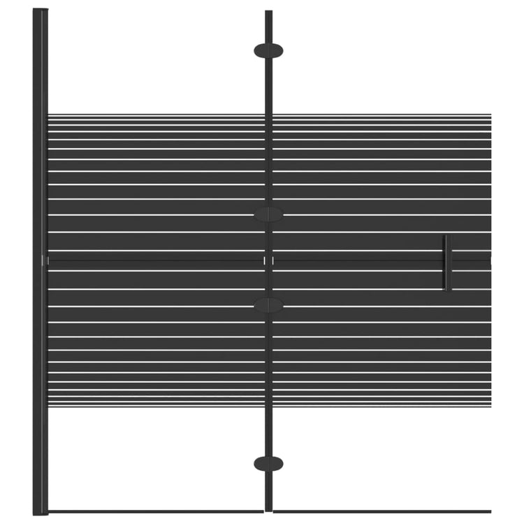 Pannello Doccia Pieghevole in ESG 120x140 cm Nero cod mxl 39408