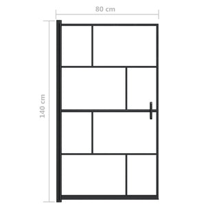 Pannello per Box Doccia in ESG 80x140 cm Nero cod mxl 40474