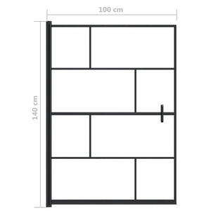 Pannello per Box Doccia in ESG 100x140 cm Nero cod mxl 46818