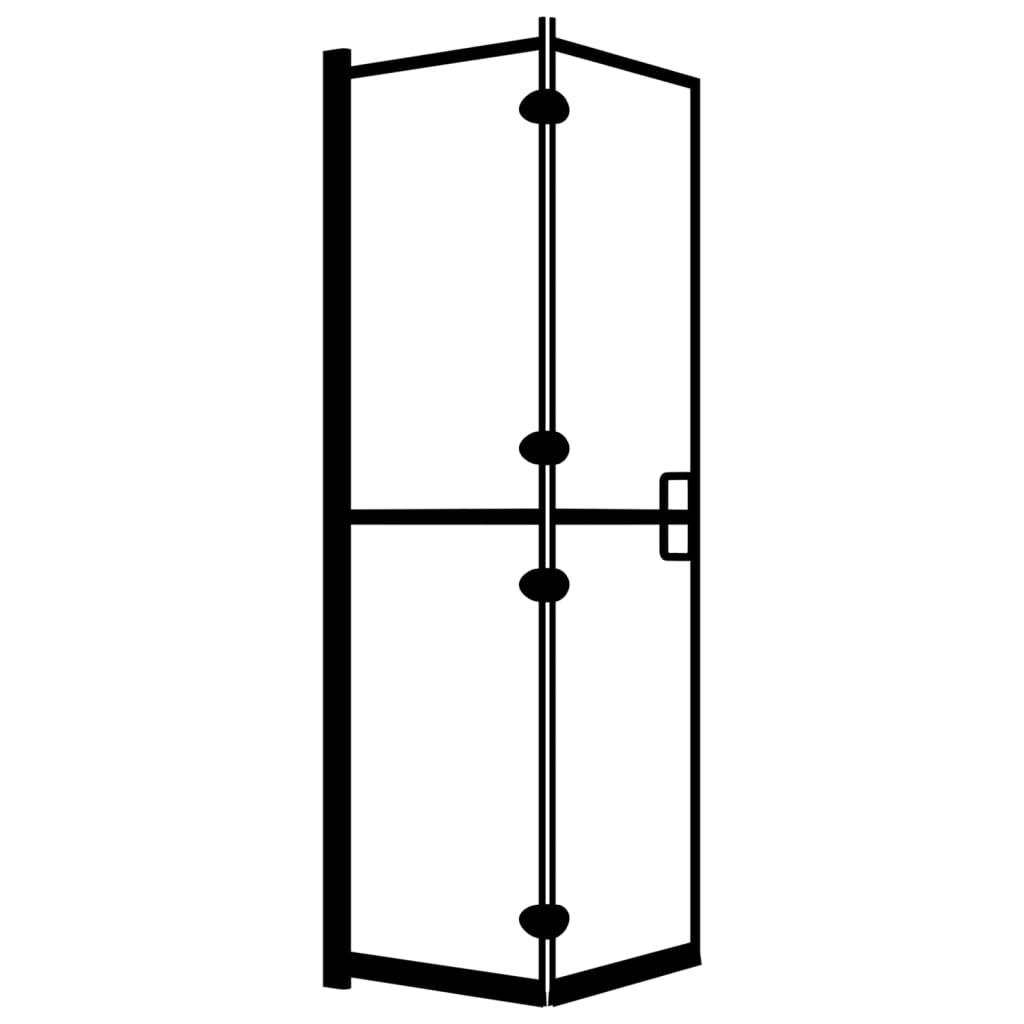 Pannello Doccia Pieghevole in ESG 80x140 cm Nero cod mxl 53511