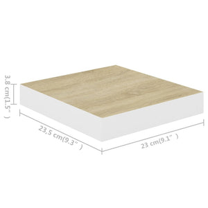 Mensola a Parete Rovere e Bianca 23x23,5x3,8 cm in MDF cod mxl 41401