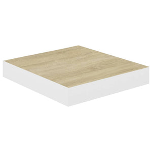 Mensole a Muro 4 pz Rovere e Bianco 23x23,5x3,8 cm in MDF cod mxl 61474