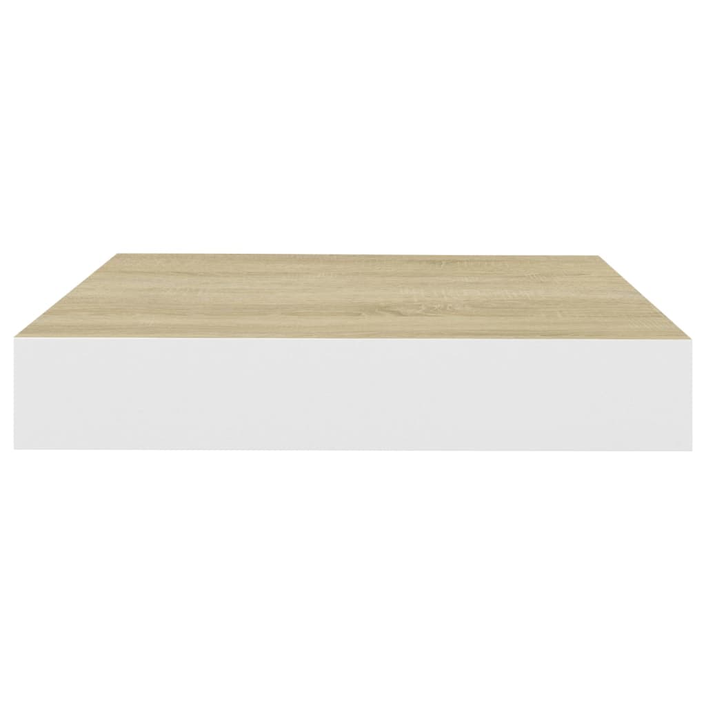 Scaffali a Parete 4 pz Rovere e Bianco 23x23,5x3,8 cm in MDF 326569