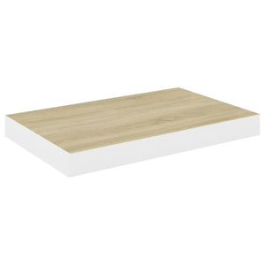 Scaffali a Parete 2 pz Rovere e Bianco 40x23x3,8 cm in MDF cod mxl 59596