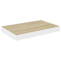 Scaffali a Parete 4 pz Rovere e Bianco 40x23x3,8 cm in MDF 326572