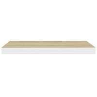 Scaffale a Parete Rovere e Bianco 60x23,5x3,8 cm in MDF 326576