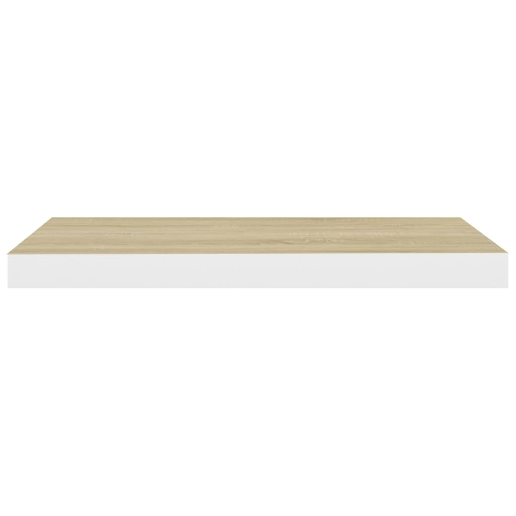 Scaffali a Parete 4 pz Rovere e Bianco 60x23,5x3,8 cm in MDF 326578