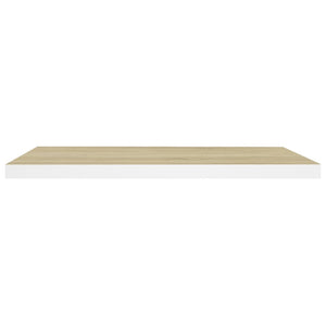 Scaffale a Parete Rovere e Bianco 80x23,5x3,8 cm in MDF 326579