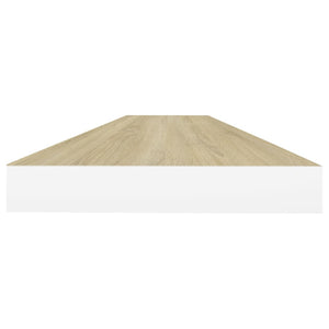 Scaffali a Parete 2 pz Rovere e Bianco 90x23,5x3,8 cm in MDF cod mxl 33072