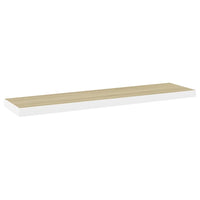 Scaffali a Parete 4 pz Rovere e Bianco 90x23,5x3,8 cm in MDF cod mxl 32826