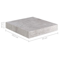 Scaffale a Parete Grigio Cemento 23x23,5x3,8 cm in MDF cod mxl 71469