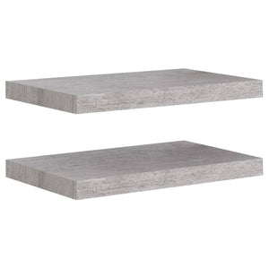 Scaffali a Parete 2 pz Grigio Cemento 50x23x3,8 cm in MDF cod mxl 72017