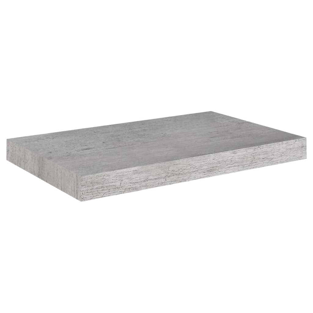 Scaffali a Parete 2 pz Grigio Cemento 50x23x3,8 cm in MDF 326595