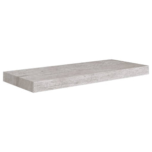 Scaffali a Parete 2 pz Grigio Cemento 60x23,5x3,8 cm in MDF 326598