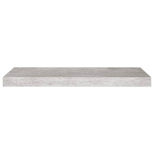 Scaffali a Parete 2 pz Grigio Cemento 60x23,5x3,8 cm in MDF 326598