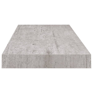 Scaffali a Parete 2 pz Grigio Cemento 60x23,5x3,8 cm in MDF 326598