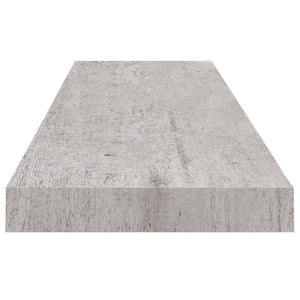 Scaffale a Parete Grigio Cemento 90x23,5x3,8 cm in MDF 326603