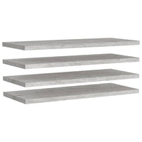 Scaffali a Parete 4 pz Grigio Cemento 90x23,5x3,8 cm in MDF 326605