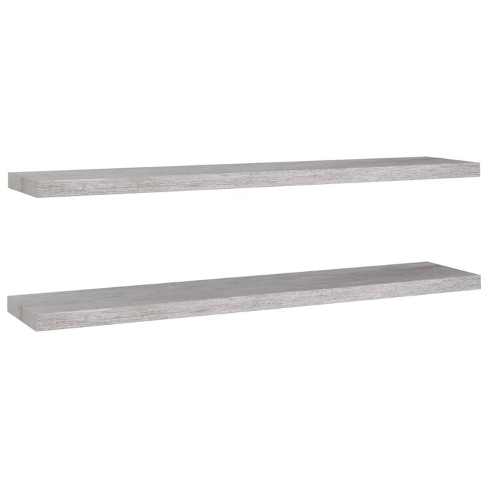 Scaffali a Parete 2 pz Grigio Cemento 120x23,5x3,8 cm in MDF cod mxl 76513