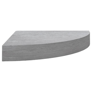 Mensola Angolare Grigio Cemento 25x25x3,8 cm in MDF 326633