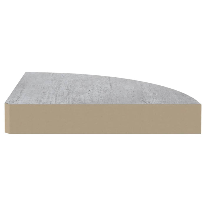 Mensola Angolare Grigio Cemento 25x25x3,8 cm in MDF cod mxl 59548