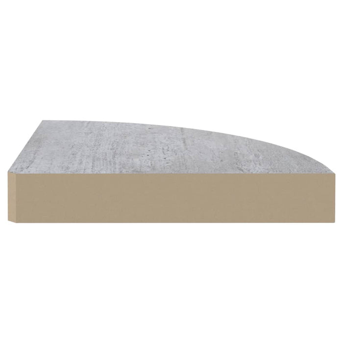 Mensola Angolare Grigio Cemento 35x35x3,8 cm in MDF