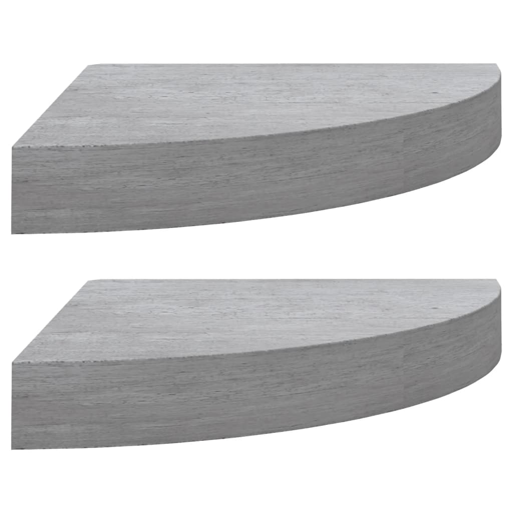 Mensole Angolari 2pz Grigio Cemento 35x35x3,8 cm in MDF 326643