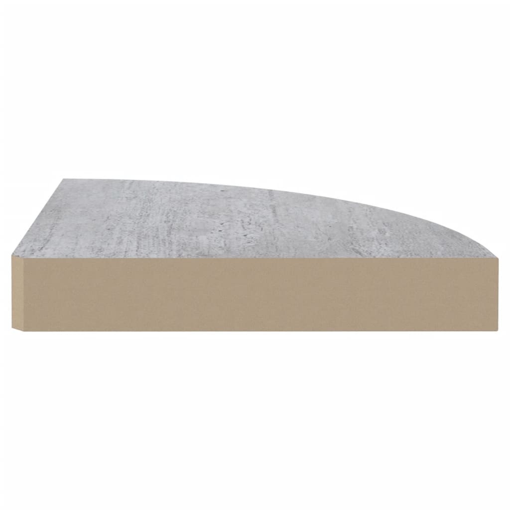 Mensole Angolari 2pz Grigio Cemento 35x35x3,8 cm in MDF 326643