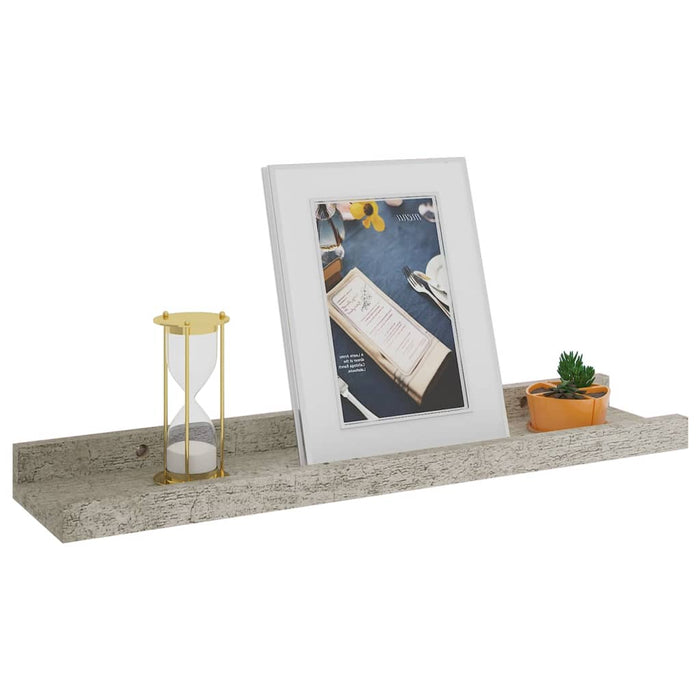 Mensole da Parete 2 pz Grigio Cemento 40x9x3 cm cod mxl 78221