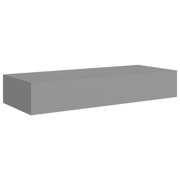 Scaffali con Cassetti da Parete 2 pz Grigio 60x23,5x10 cm MDF cod mxl 33461