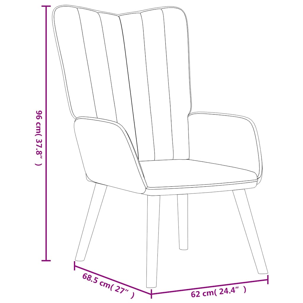 Poltrona Relax Grigio Scuro in Velluto 327656