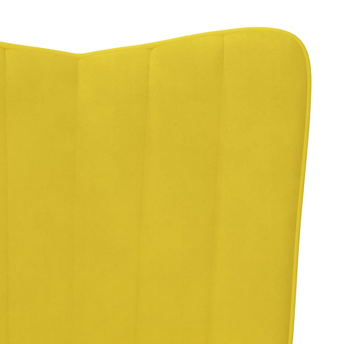 Poltrona Relax Giallo Senape in Velluto 327662